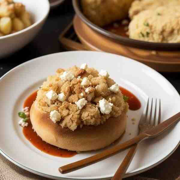 Хычины с сыром брынзой и картофелем